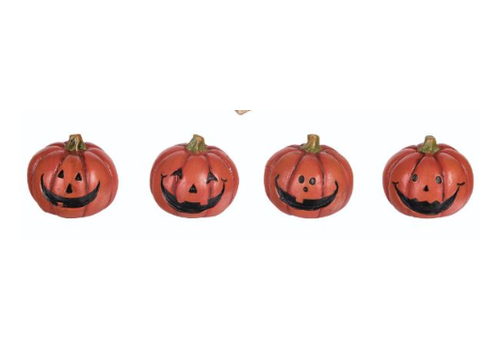  Mini Jack-O-Lanterns Circle Eyes Triangle Nose 