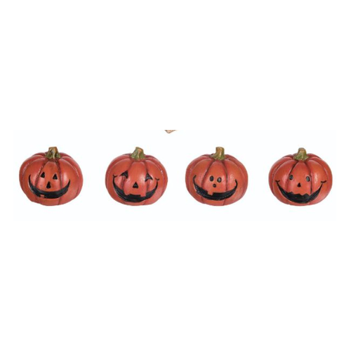  Mini Jack-O-Lanterns Circle Eyes Triangle Nose 
