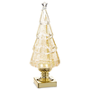 Lighted Tree Gold Glitter 14"