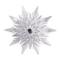 Glittered Snowflake Ornament 4.5"