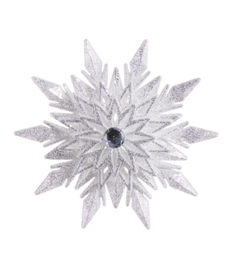 Glittered Snowflake Ornament 4.5"