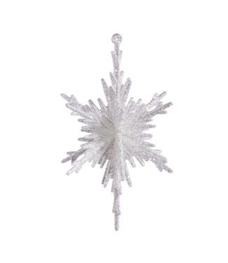 Silver Snowflake Ornament 5.5"