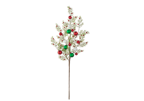 Cedar And Ball Ornament Spray 33"   Cedar And Ball Ornament Spray 33"
