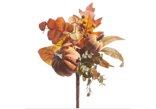 Pumpkin Floral Pick 15"   Pumpkin Floral Pick 15"
