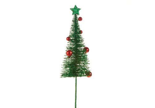 Green Bottle Brush Tree Pick 28"   Green Bottle Brush Tree Pick 28"