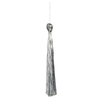 Silver Tinsel Tassel Orn 8.5"