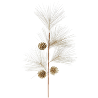 Champagne Pine and Pinecone Spray 33"