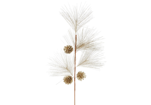  Champagne Pine and Pinecone Spray 33" 