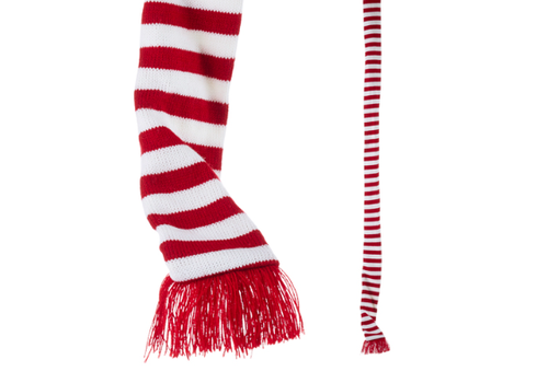 Striped Knit Scarf Garland 6'   Striped Knit Scarf Garland 6'