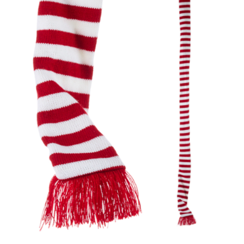  Striped Knit Scarf Garland 6' 