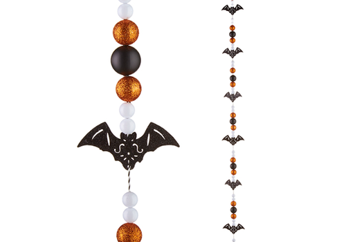  Bat and Glittered Ball Garland 6' 