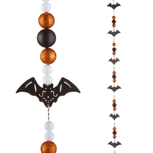 Bat and Glittered Ball Garland 6'   Bat and Glittered Ball Garland 6'