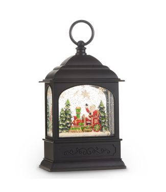 Santa in Train Music Lantern 8.5"