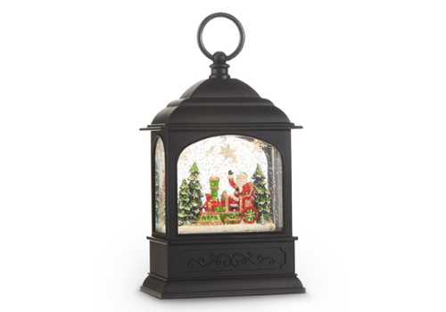 Santa in Train Music Lantern 8.5" 