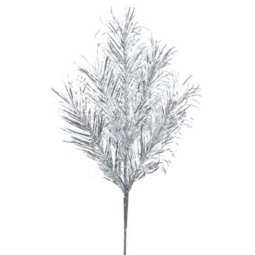  Silver Tinsel Spray 28" 