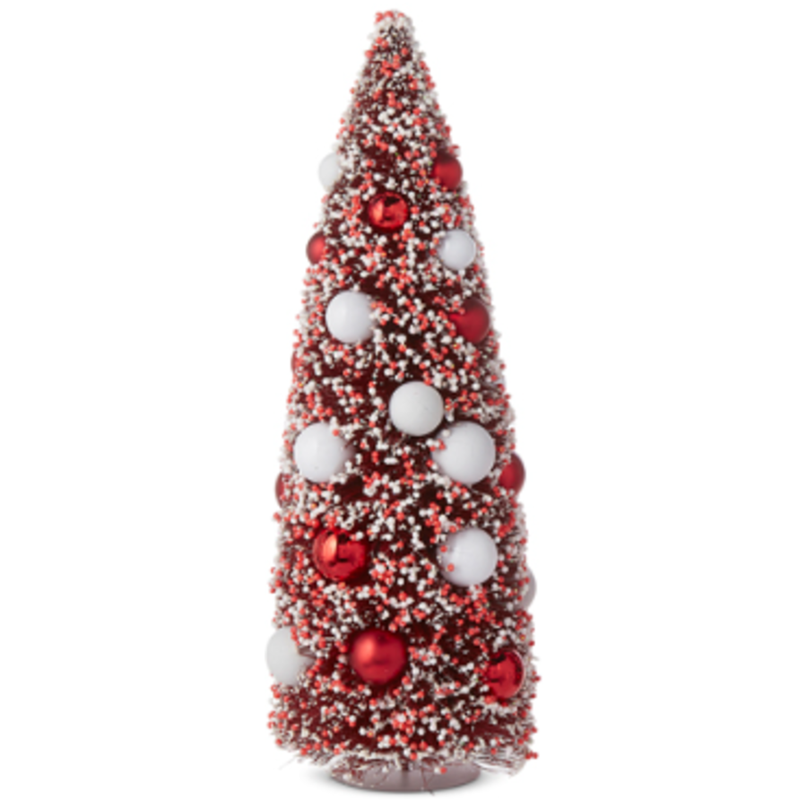 Red and White Bottle Brush Trees