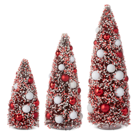 Red and White Bottle Brush Trees
