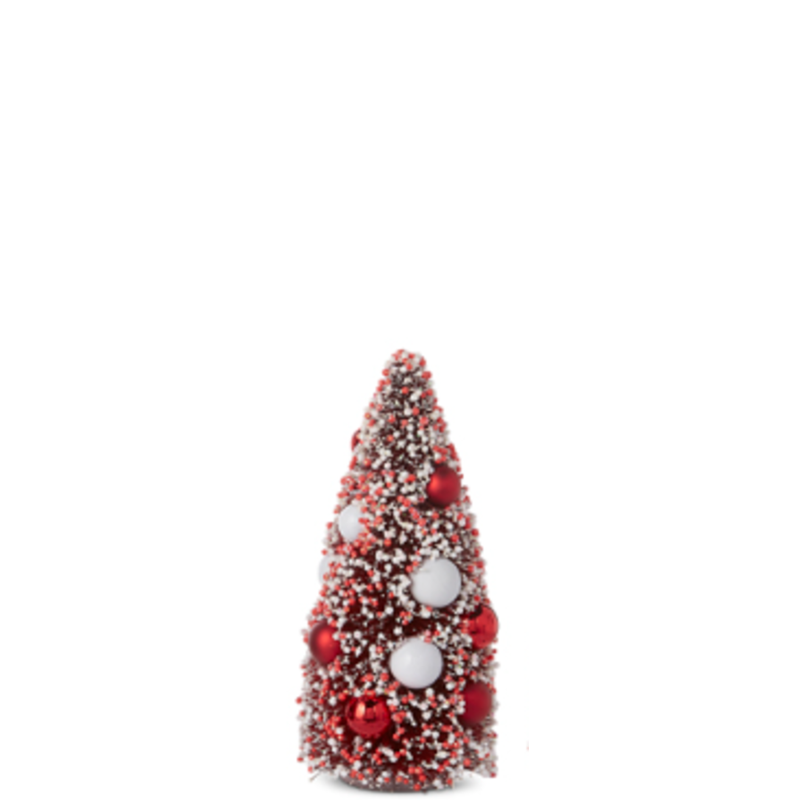 Red and White Bottle Brush Trees