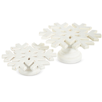 White Snowflake Pedestals
