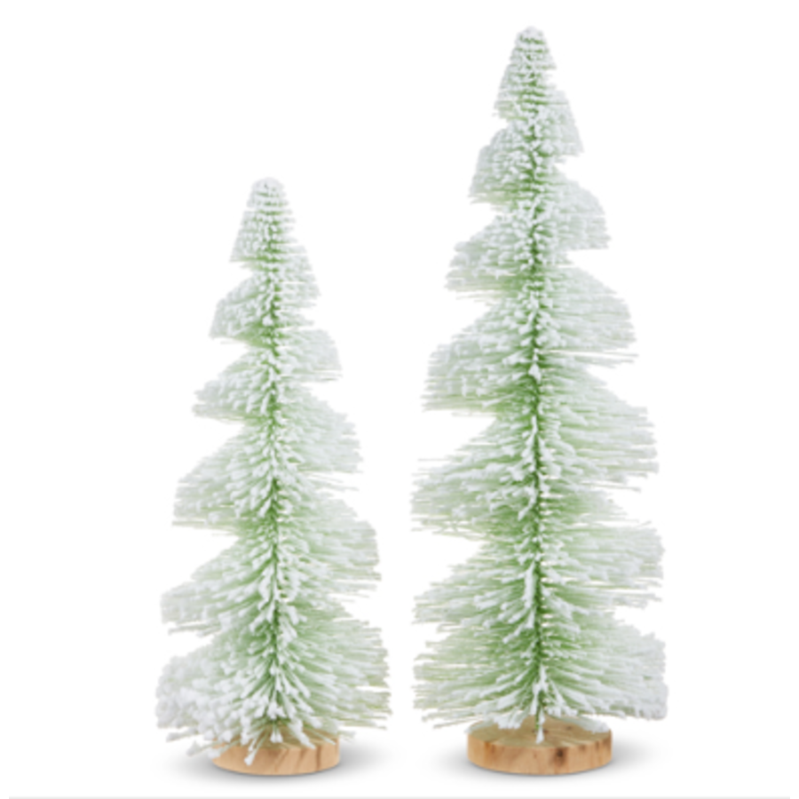 Green Snowy Bottle Brush Tree