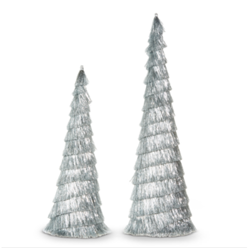 Silver Tinsel Trees   Silver Tinsel Trees