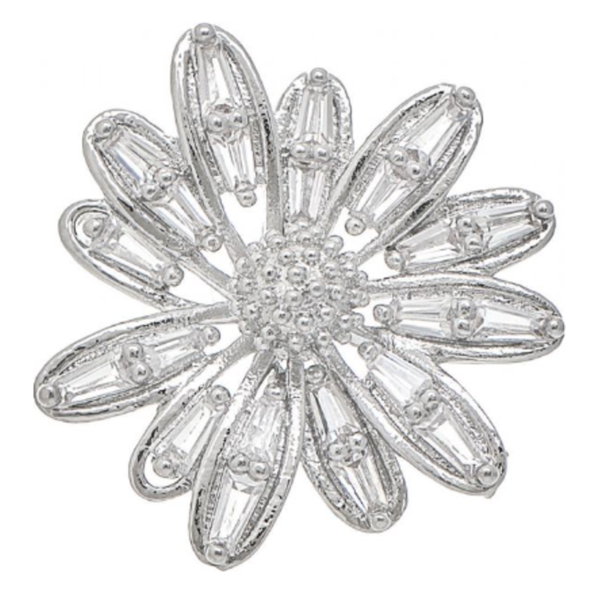 Crystal Flower Post Earring