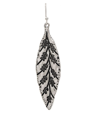 Rain Jewelry Collection Engraved Leaf Earring