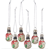 Primitives by Kathy Mini Glass Snowman Ornament Box of 6