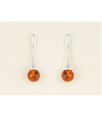 Talla Imports Amber Earrings, Small Round Drop