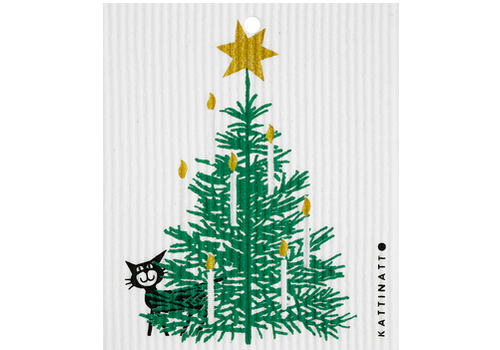  Talla Imports Christmas Tree with Cat Wash Towel 