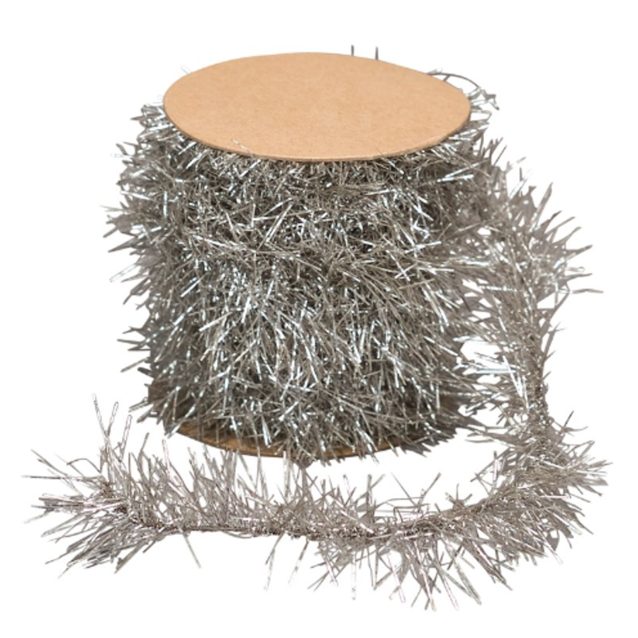 Silver Tinsel Garland