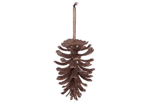 Primitives by Kathy Glittered Pinecone Ornament 