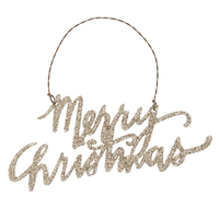 Merry Christmas Glitter Ornament