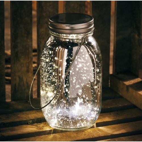  Primitives by Kathy Silver Mercury Glass Lighted Lantern 