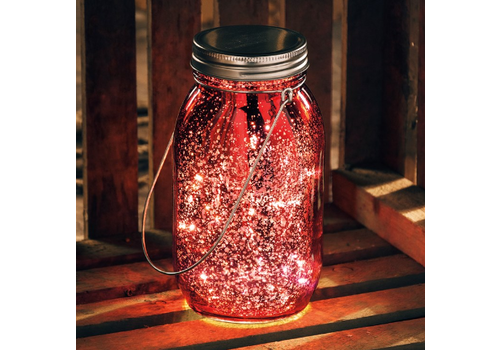  Primitives by Kathy Red Mercury Glass Lighted Lantern 