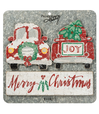 Primitives by Kathy Merry Christmas Magnet Set