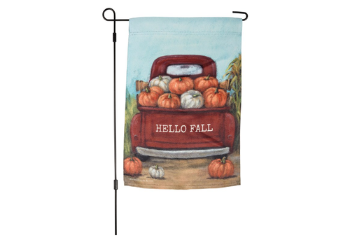  Primitives by Kathy Hello Fall Garden Flag 