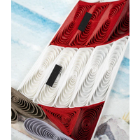 Quilled Red and White Lighthouse Greeting Card