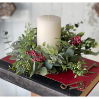 Atwood Eucalyptus Candle Ring 12"