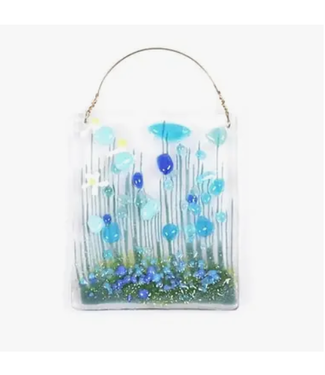 Pam Peters Designs Handmade Fused Glass Cornflower Token