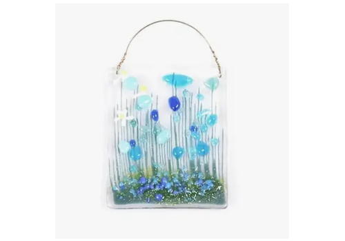  Pam Peters Designs Handmade Fused Glass Cornflower Token 