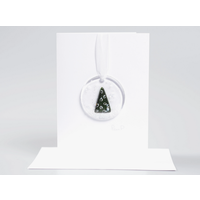 Fused Glass Christmas Snow Globe Card