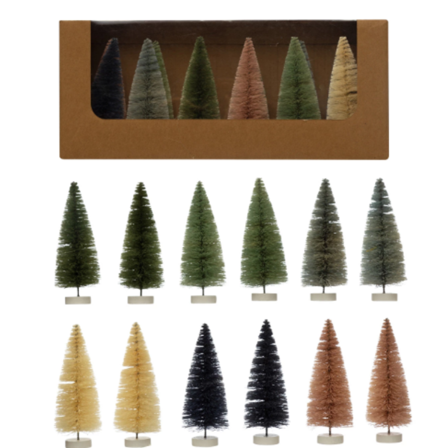 5-1/4" Sisal Bottle Brush Tree / Set of 12