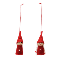 Fabric & Wood Elf Ornament