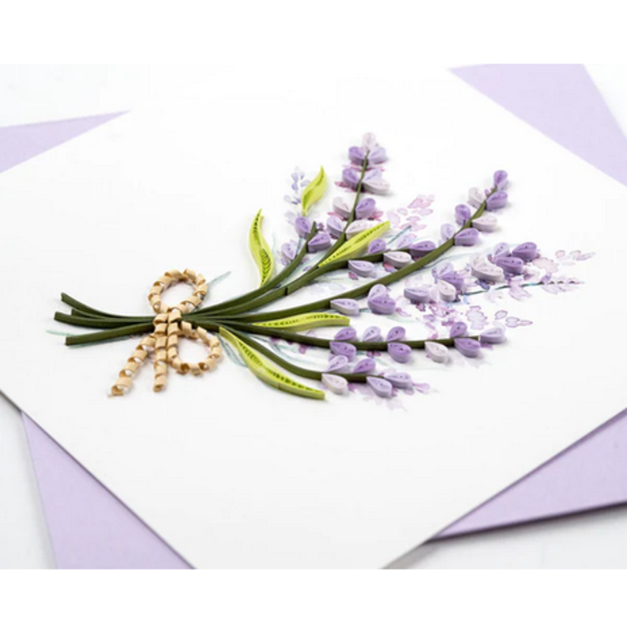 Lavender Bunch Quill Card