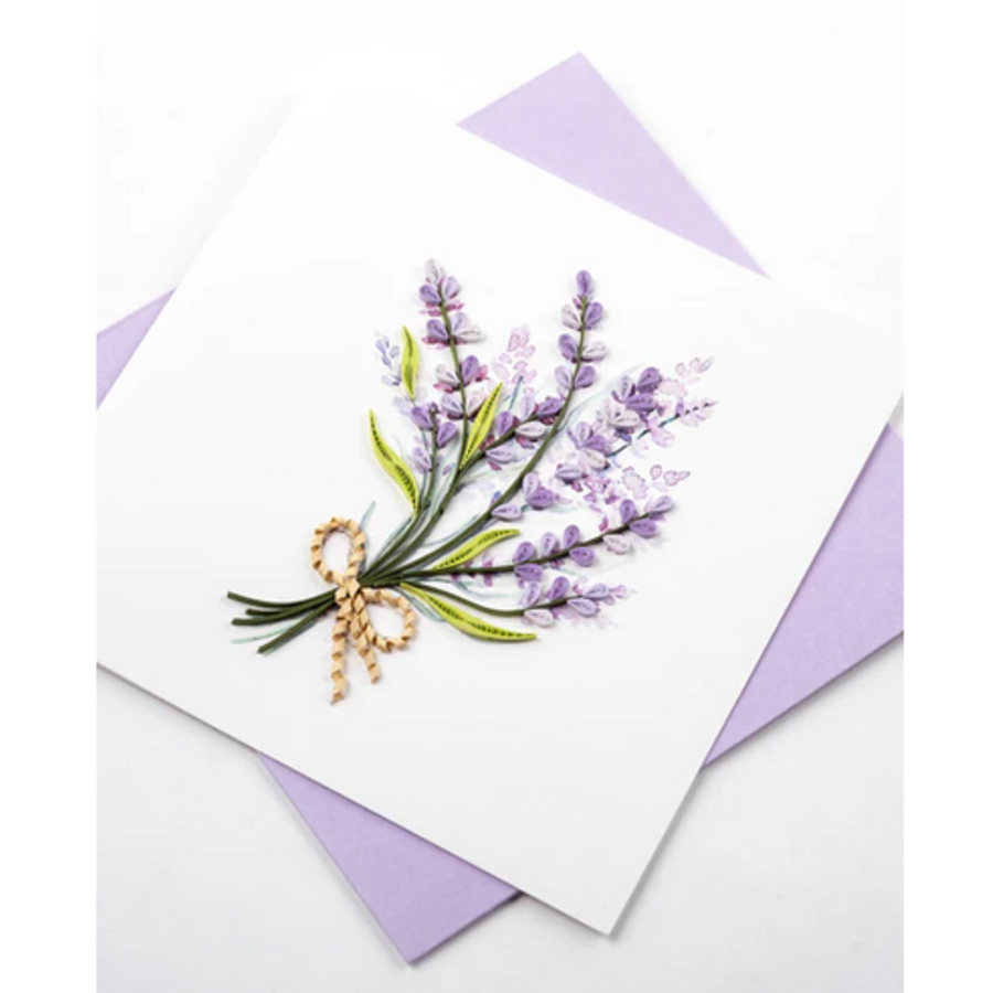 Lavender Bunch Quill Card