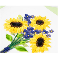 Sunflower Birthday Quill Card