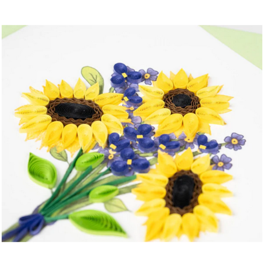 Sunflower Birthday Quill Card