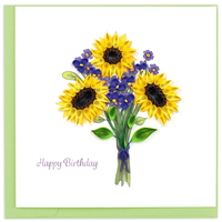 Sunflower Birthday Quill Card