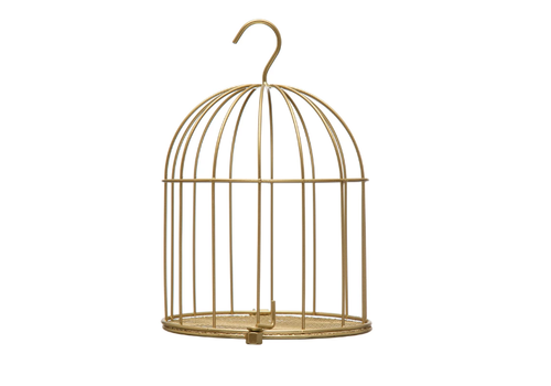  Creative Co-Op Metal Bird Cage Ornament 